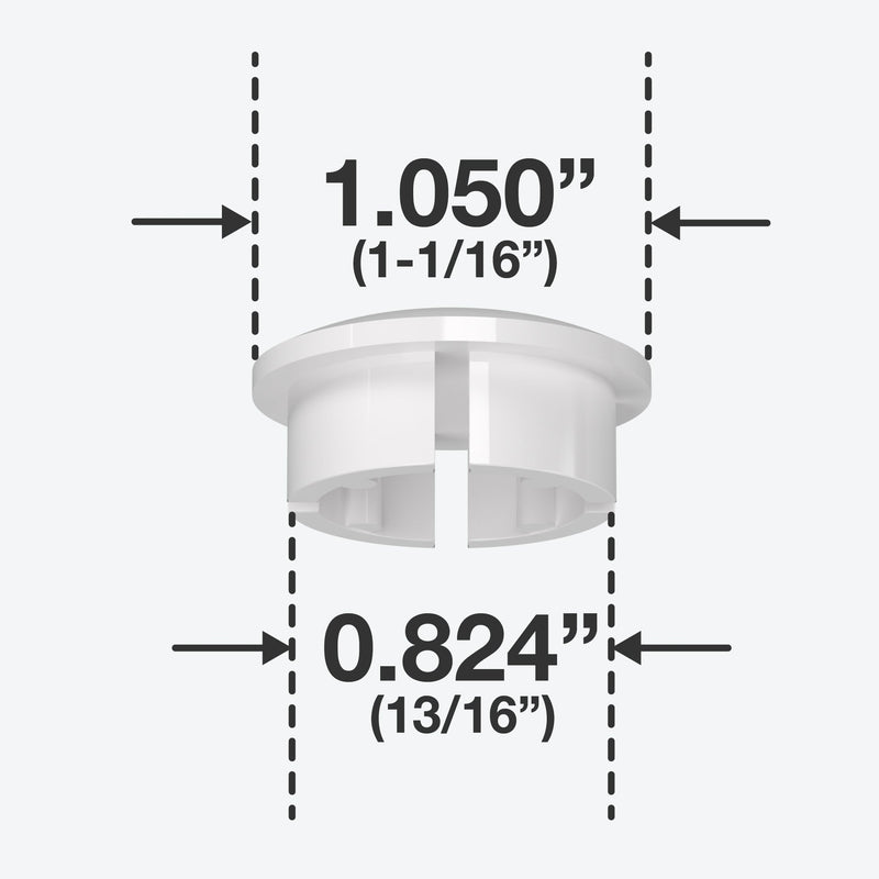 Load image into Gallery viewer, 3/4 in. Internal Furniture Grade PVC Dome Cap - White - FORMUFIT
