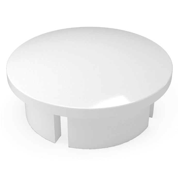 2 in. Internal Furniture Grade PVC Dome Cap - White - FORMUFIT