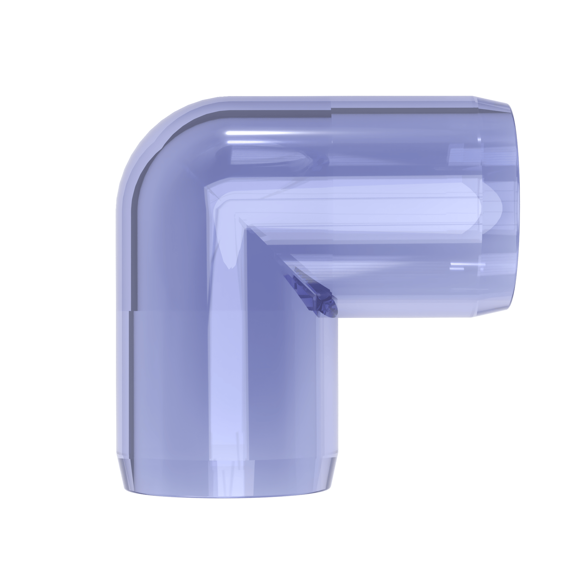 1-1/2 in. 90 Degree Furniture Grade PVC Elbow Fitting - Clear - FORMUFIT