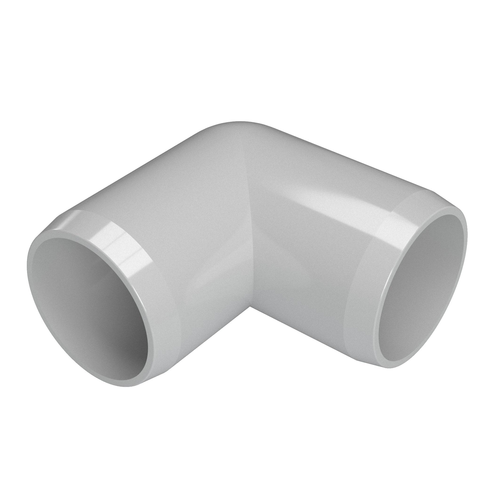 1-1/2 in. 90 Degree Furniture Grade PVC Elbow Fitting - Gray - FORMUFIT