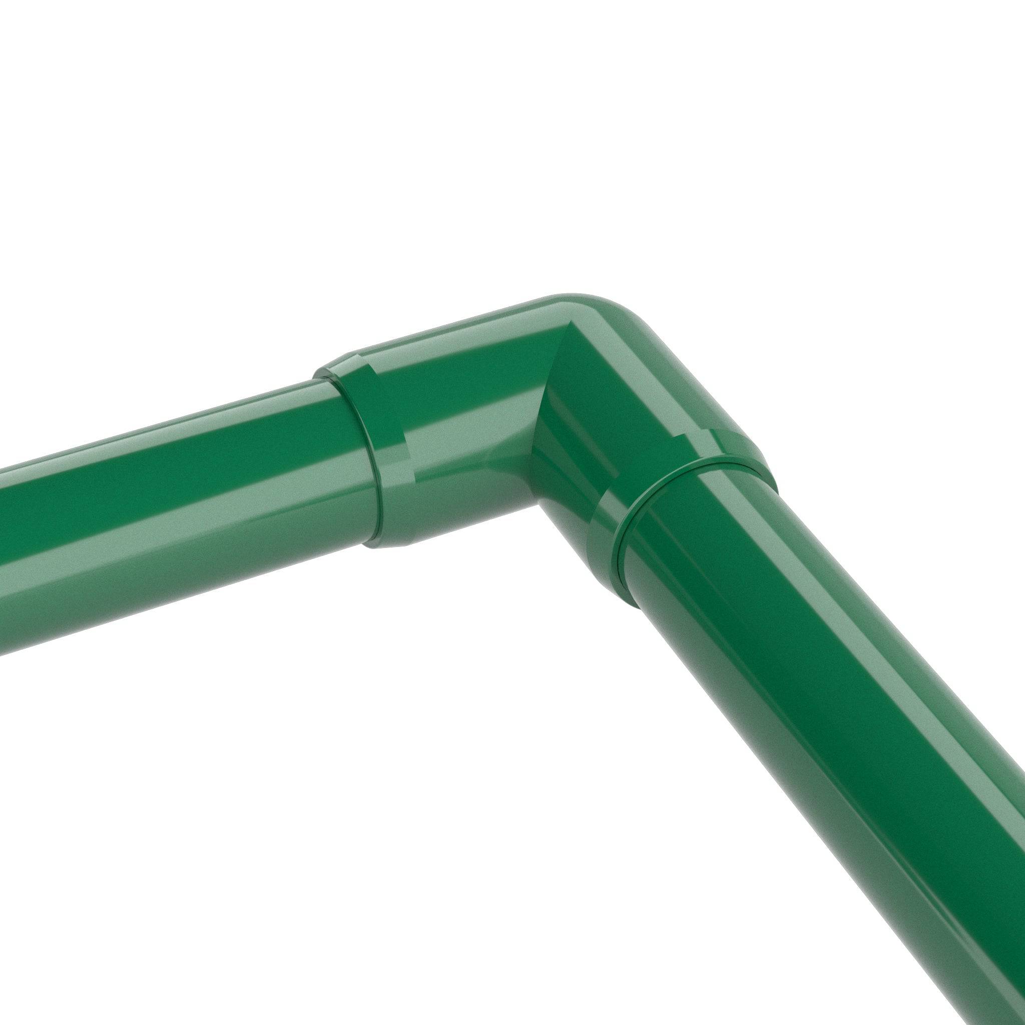 1-1/2 in. 90 Degree Furniture Grade PVC Elbow Fitting - Green - FORMUFIT