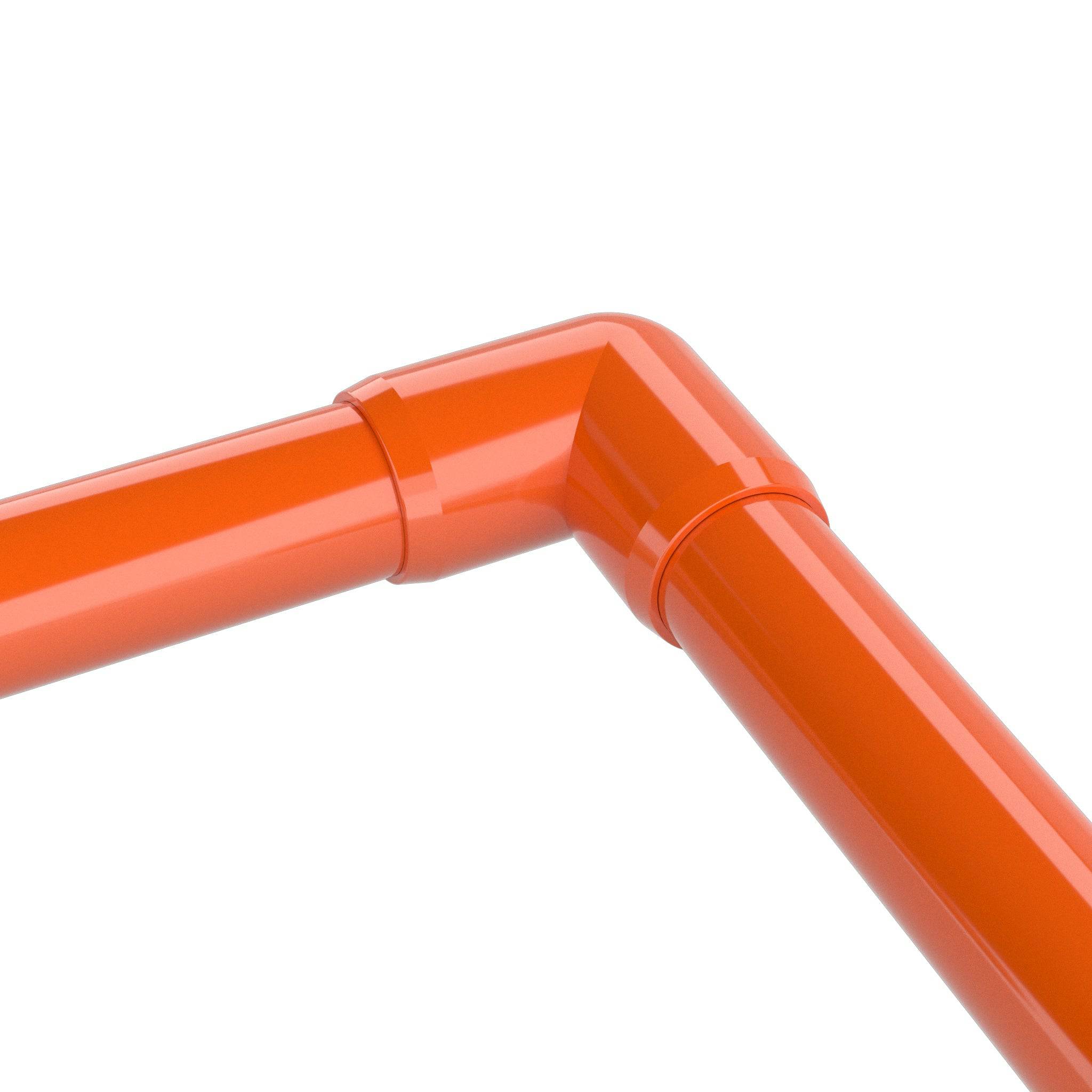 1-1/2 in. 90 Degree Furniture Grade PVC Elbow Fitting - Orange - FORMUFIT