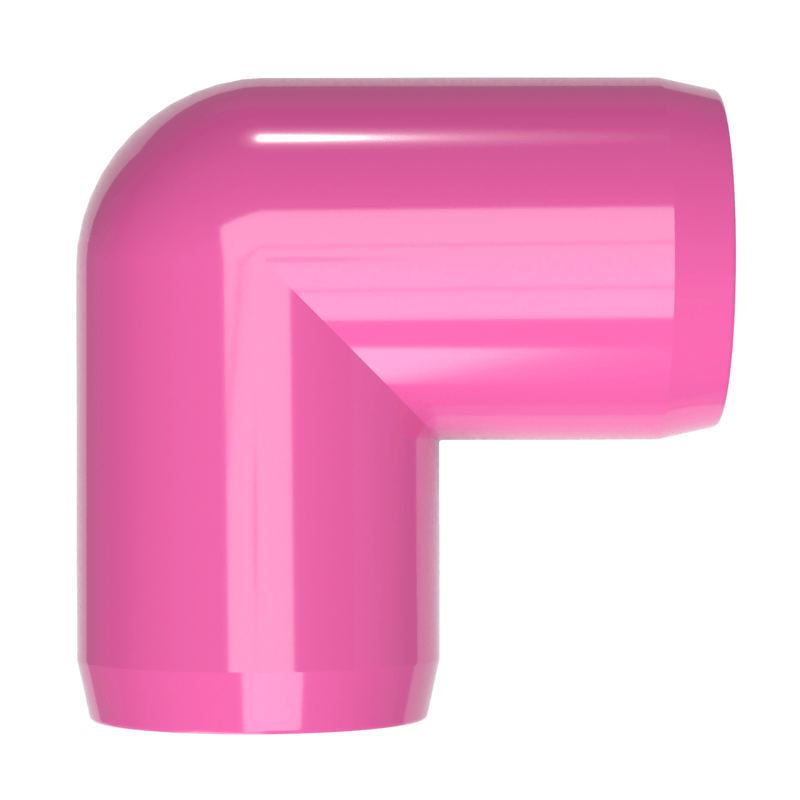 Load image into Gallery viewer, 1-1/2 in. 90 Degree Furniture Grade PVC Elbow Fitting - Pink - FORMUFIT
