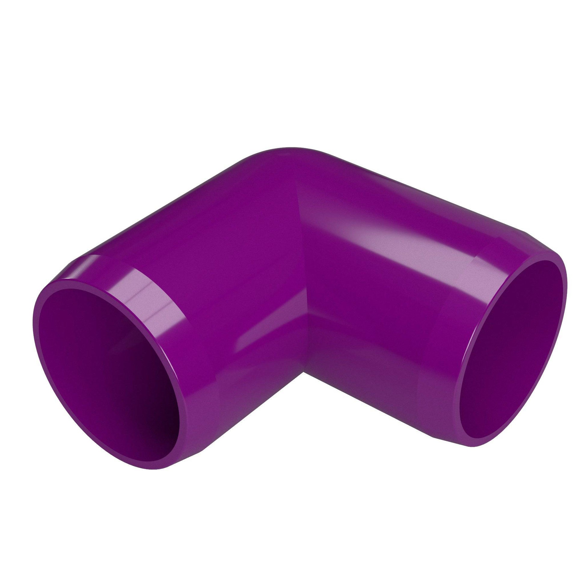 1-1/2 in. 90 Degree Furniture Grade PVC Elbow Fitting - Purple - FORMUFIT