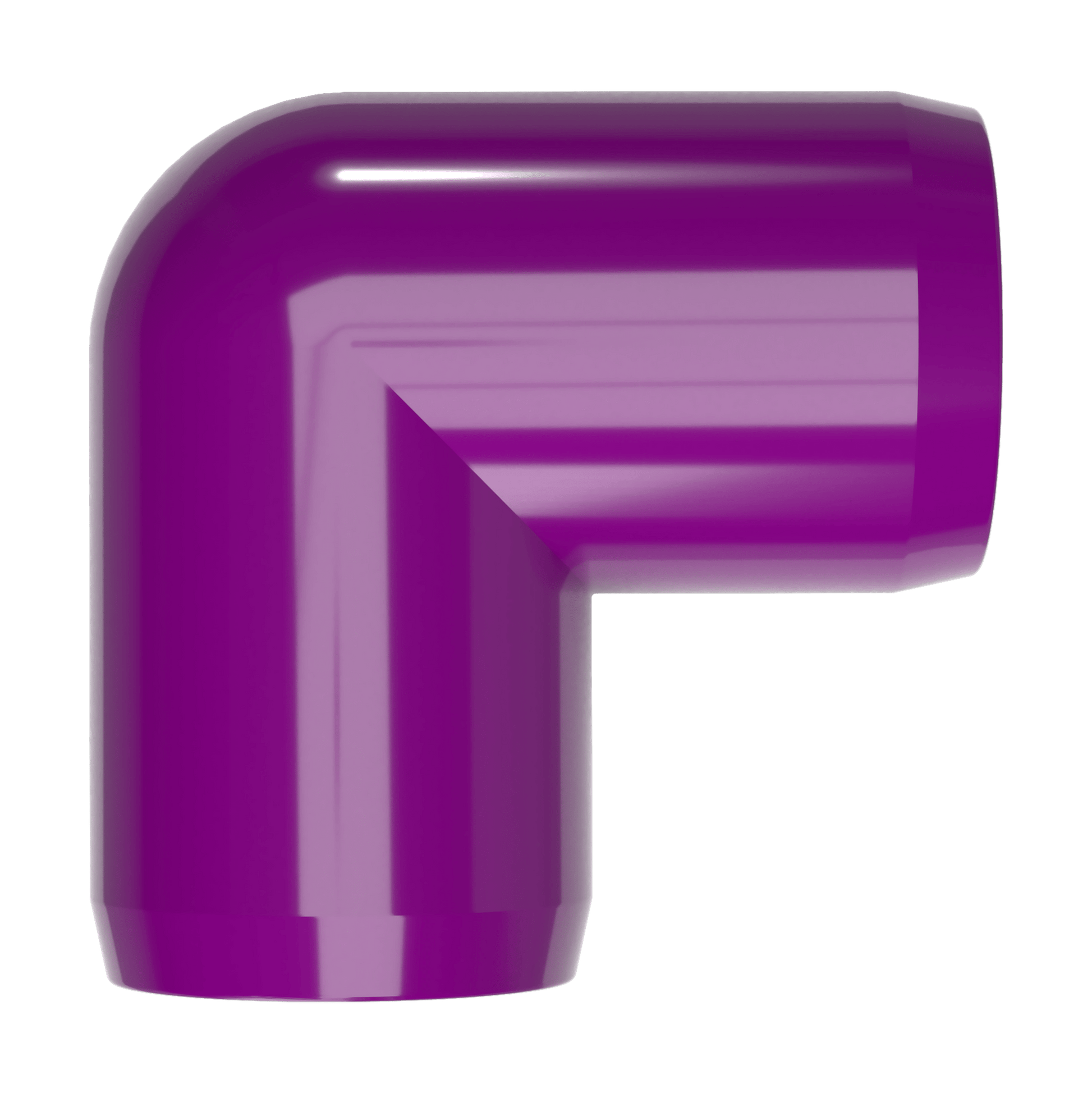 1-1/2 in. 90 Degree Furniture Grade PVC Elbow Fitting - Purple - FORMUFIT