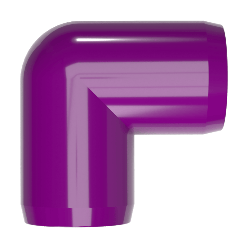 Load image into Gallery viewer, 1-1/2 in. 90 Degree Furniture Grade PVC Elbow Fitting - Purple - FORMUFIT
