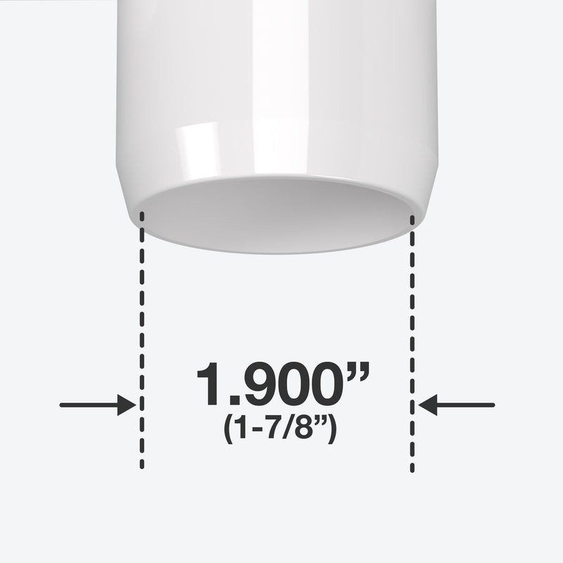 Load image into Gallery viewer, 1-1/2 in. 90 Degree Furniture Grade PVC Elbow Fitting - White - FORMUFIT

