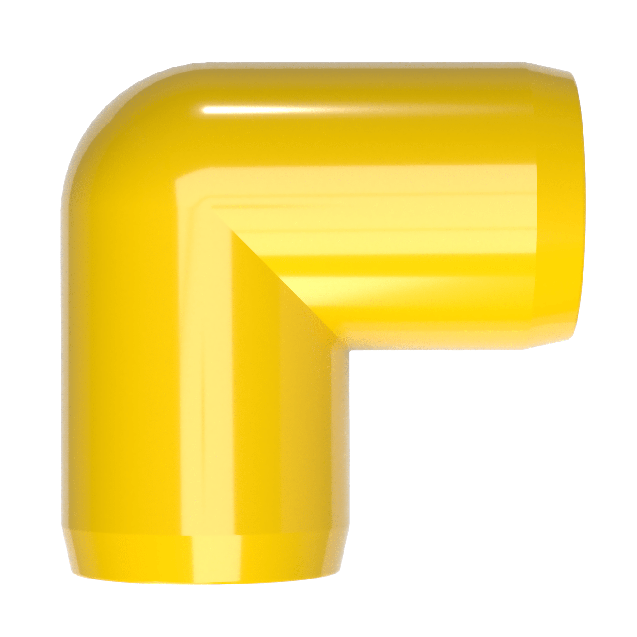 1-1/2 in. 90 Degree Furniture Grade PVC Elbow Fitting - Yellow - FORMUFIT