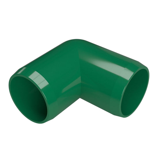 1-1/4 in. 90 Degree Furniture Grade PVC Elbow Fitting - Green - FORMUFIT