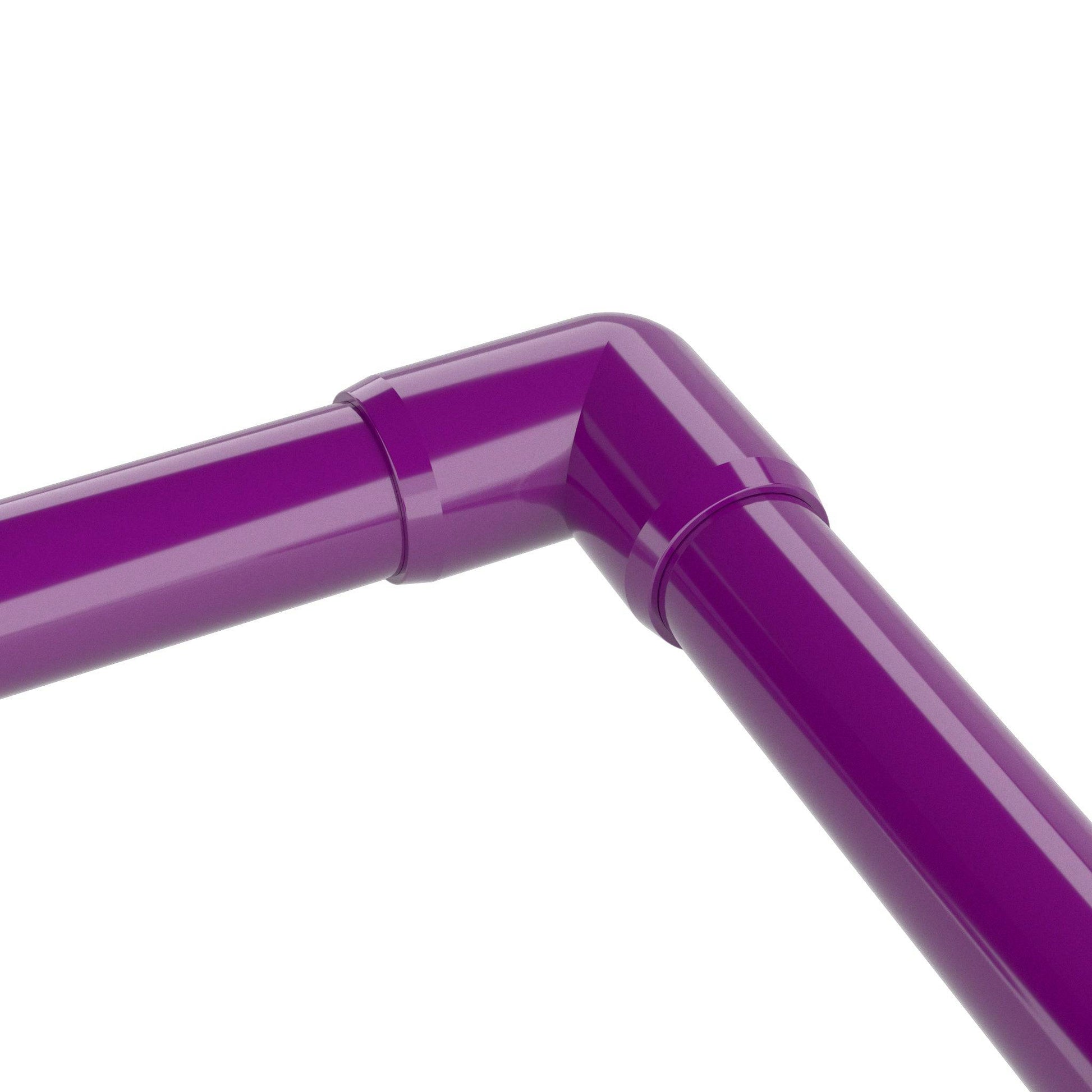 1-1/4 in. 90 Degree Furniture Grade PVC Elbow Fitting - Purple - FORMUFIT