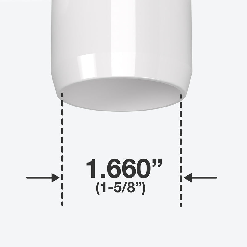 Load image into Gallery viewer, 1-1/4 in. 90 Degree Furniture Grade PVC Elbow Fitting - White - FORMUFIT
