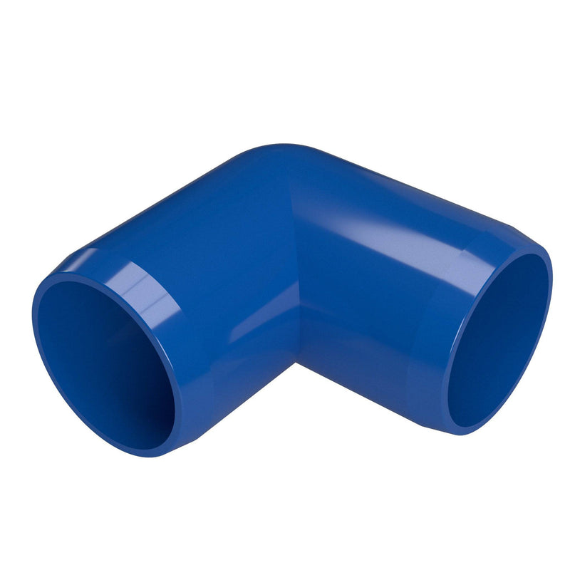 Load image into Gallery viewer, 1/2 in. 90 Degree Furniture Grade PVC Elbow Fitting - Blue - FORMUFIT
