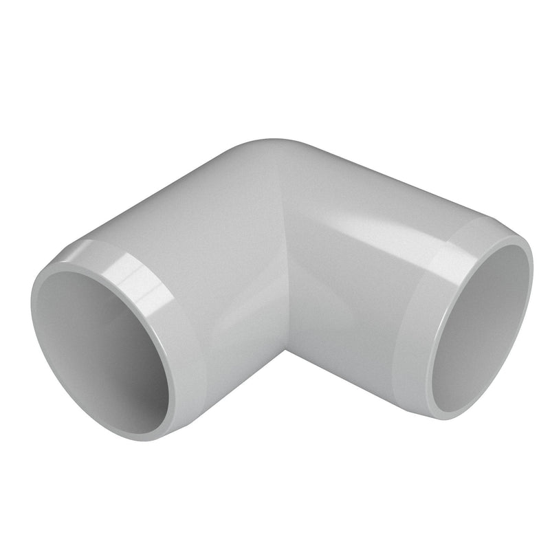 Load image into Gallery viewer, 1/2 in. 90 Degree Furniture Grade PVC Elbow Fitting - Gray - FORMUFIT
