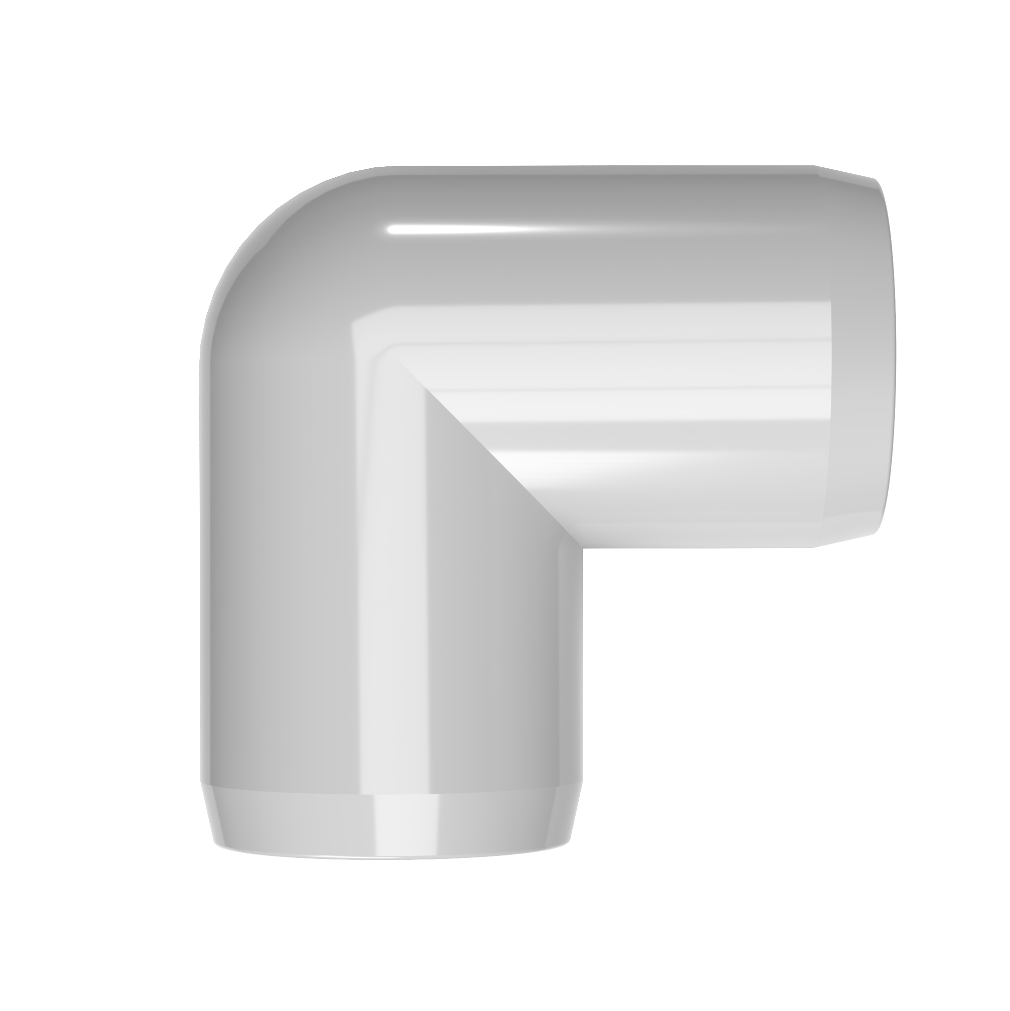 1/2 in. 90 Degree Furniture Grade PVC Elbow Fitting - Gray - FORMUFIT