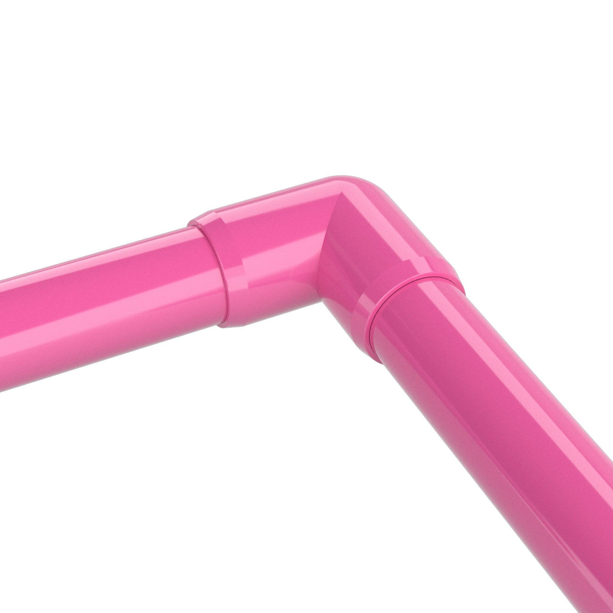 1/2 in. 90 Degree Furniture Grade PVC Elbow Fitting - Pink - FORMUFIT