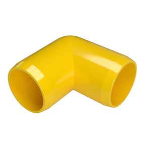 1/2 in. 90 Degree Furniture Grade PVC Elbow Fitting - Yellow - FORMUFIT