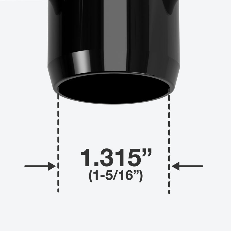 Load image into Gallery viewer, 1 in. 90 Degree Furniture Grade PVC Elbow Fitting - Black - FORMUFIT
