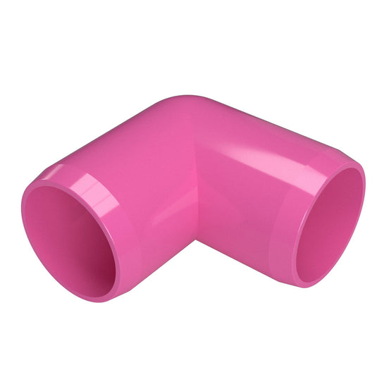 1 in. 90 Degree Furniture Grade PVC Elbow Fitting - Pink - FORMUFIT