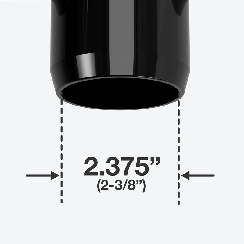 Load image into Gallery viewer, 2 in. 90 Degree Furniture Grade PVC Elbow Fitting - Black - FORMUFIT
