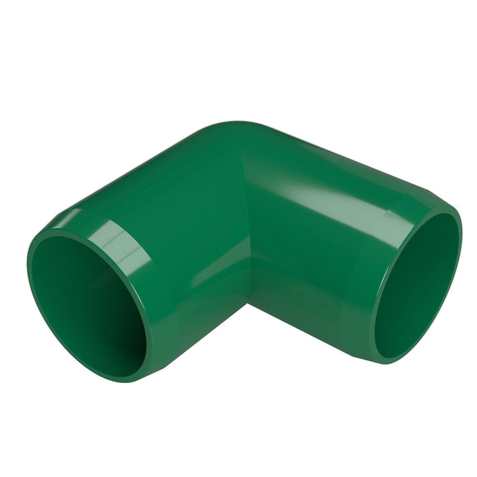 3/4 in. 90 Degree Furniture Grade PVC Elbow Fitting - Green - FORMUFIT