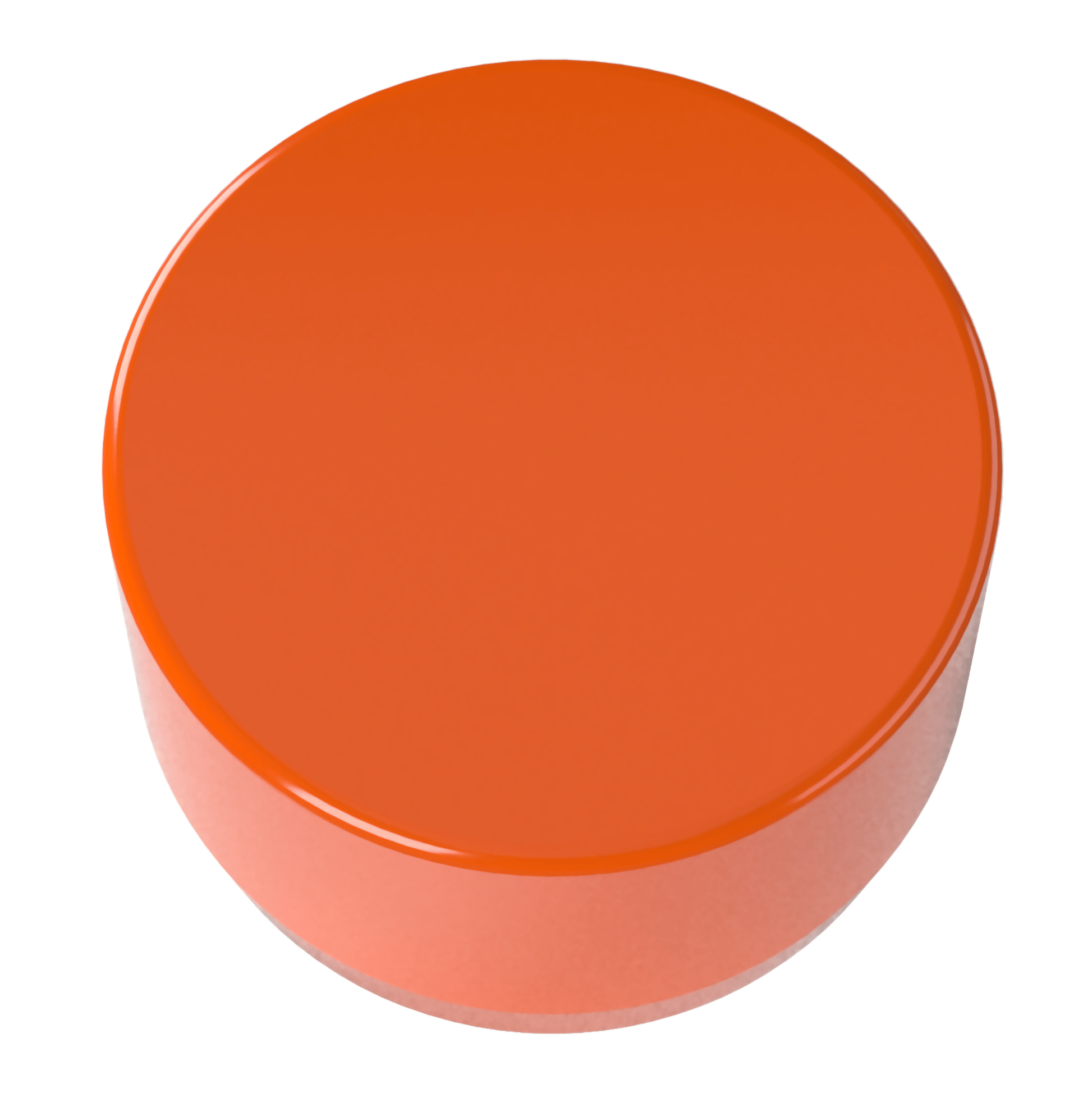 1-1/2 in. External Flat Furniture Grade PVC End Cap - Orange - FORMUFIT