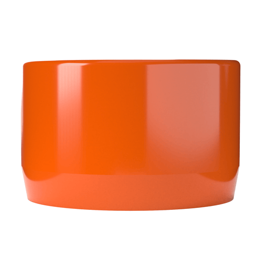 1-1/2 in. External Flat Furniture Grade PVC End Cap - Orange - FORMUFIT