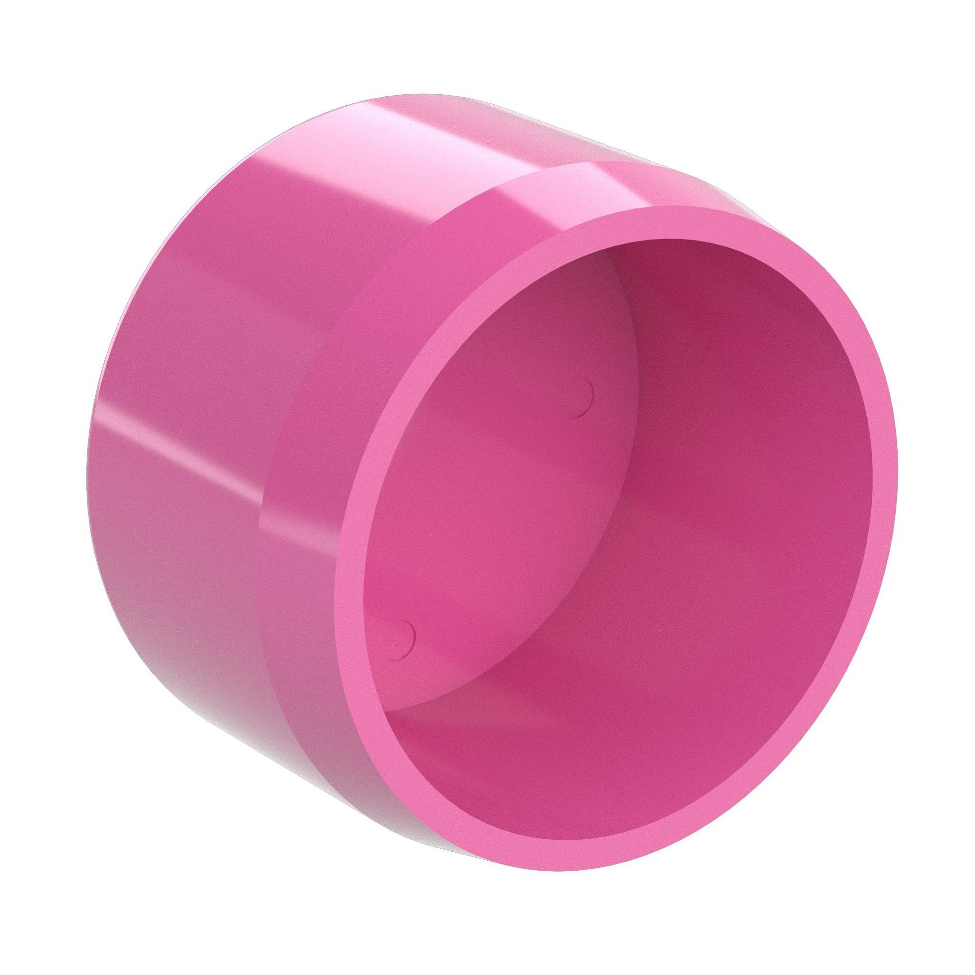 1-1/2 in. External Flat Furniture Grade PVC End Cap - Pink - FORMUFIT