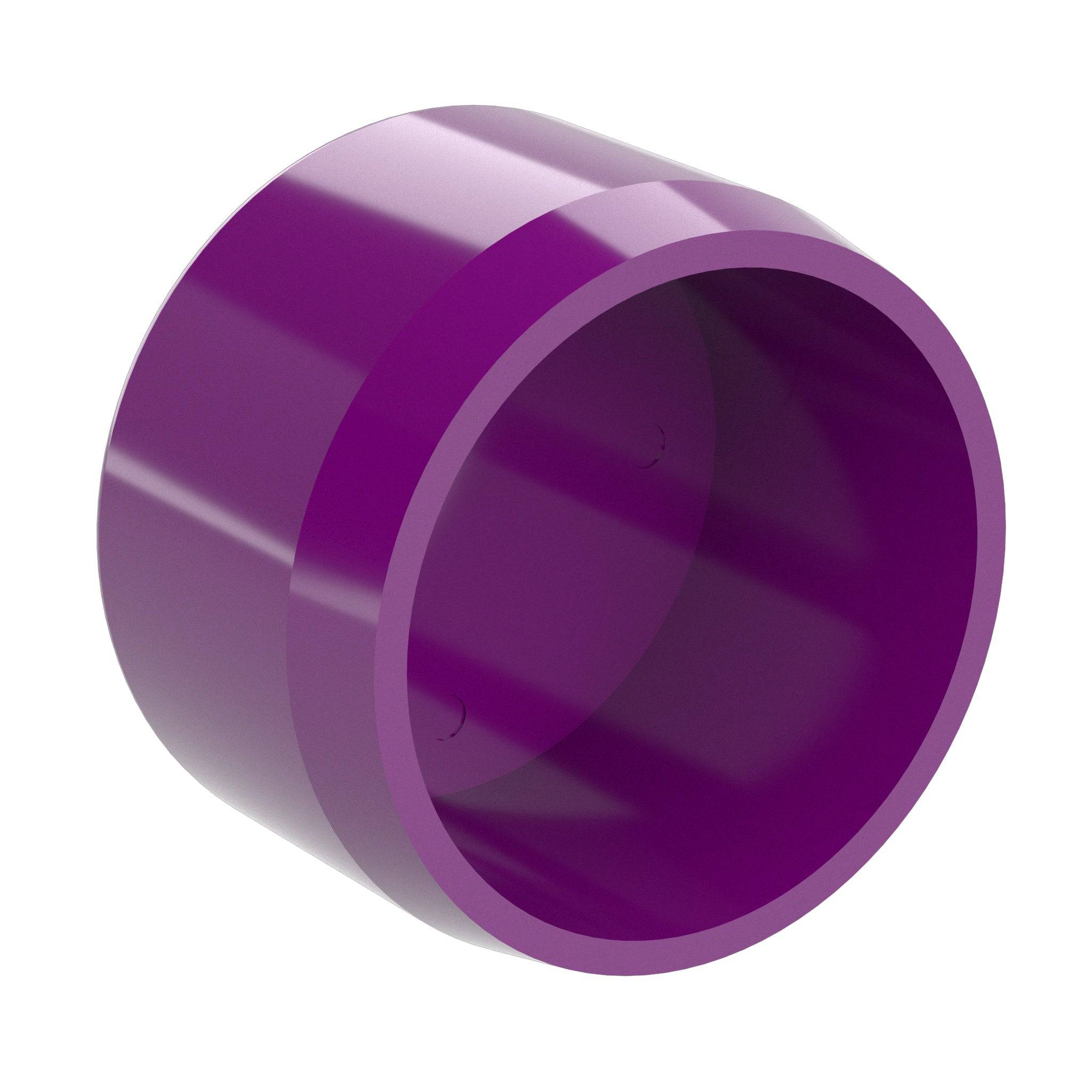 1-1/2 in. External Flat Furniture Grade PVC End Cap - Purple - FORMUFIT