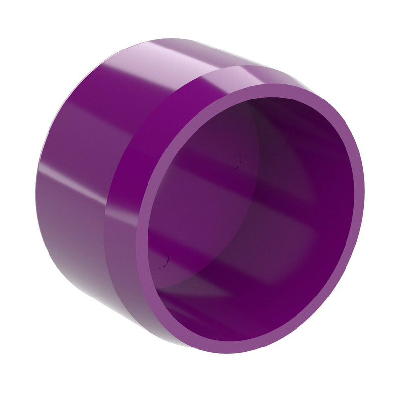 Load image into Gallery viewer, 1-1/2 in. External Flat Furniture Grade PVC End Cap - Purple - FORMUFIT
