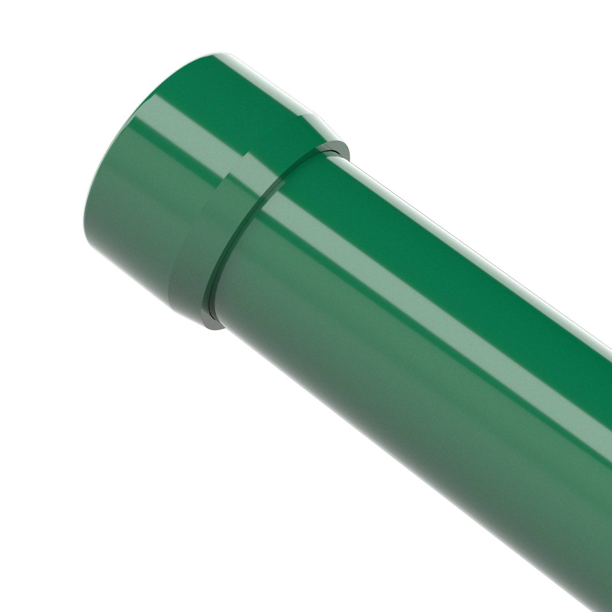 1-1/4 in. External Flat Furniture Grade PVC End Cap - Green - FORMUFIT