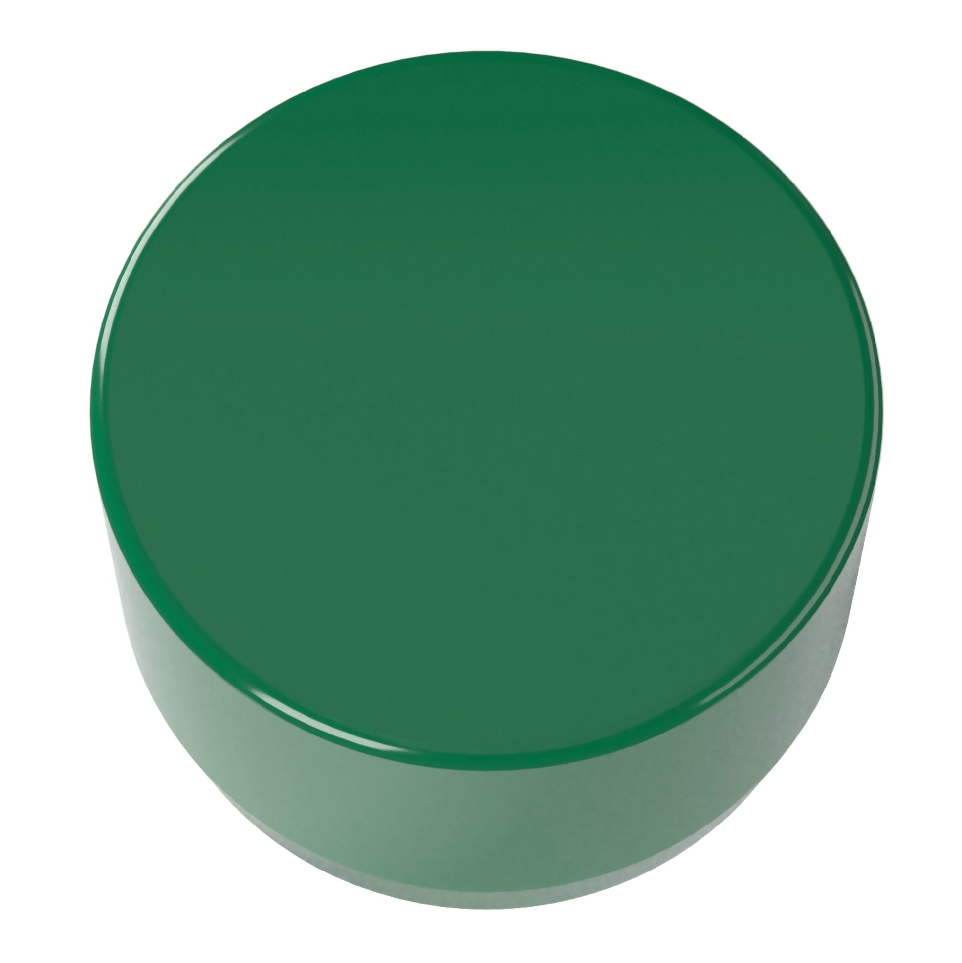 1-1/4 in. External Flat Furniture Grade PVC End Cap - Green - FORMUFIT