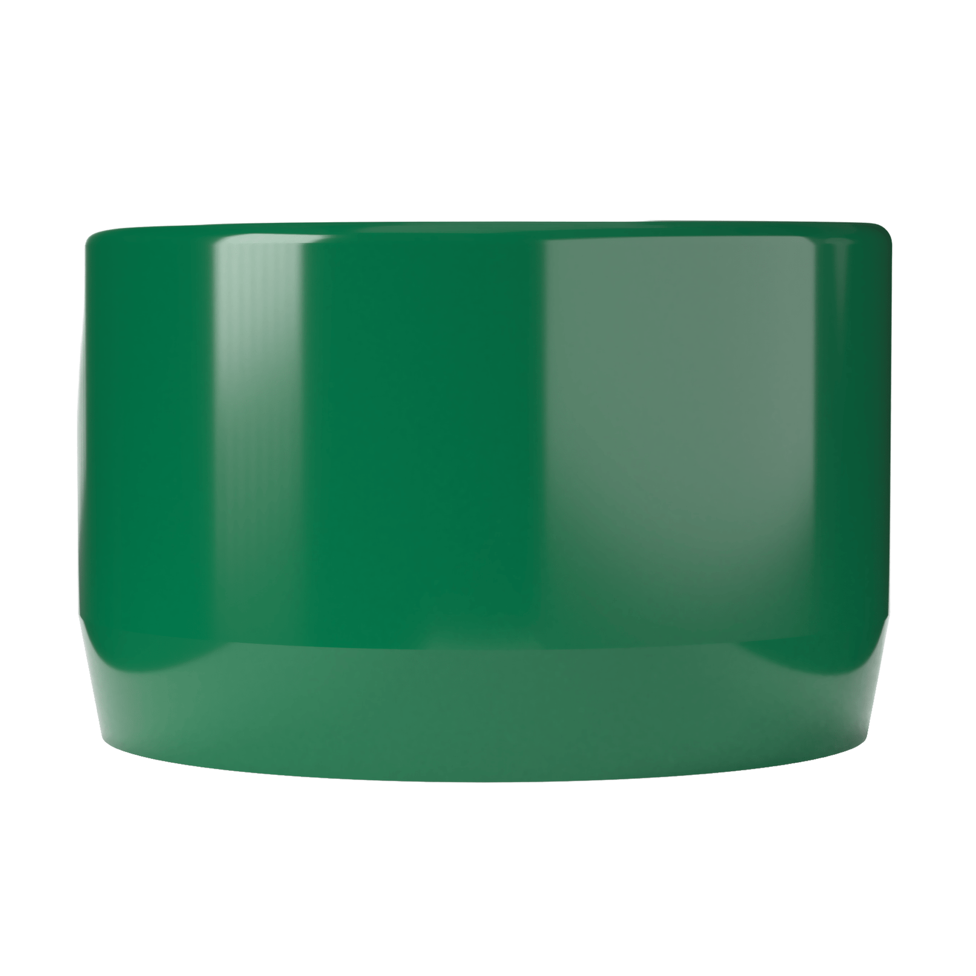 1-1/4 in. External Flat Furniture Grade PVC End Cap - Green - FORMUFIT