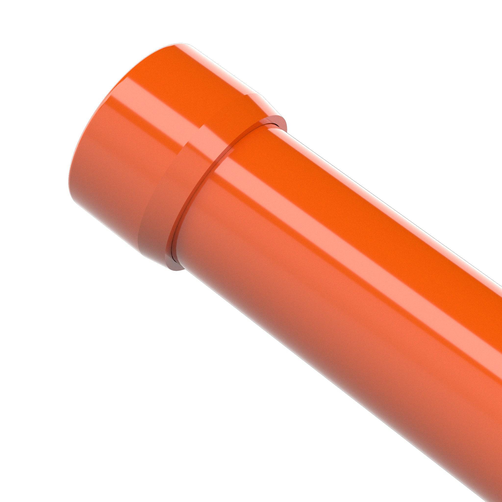 1-1/4 in. External Flat Furniture Grade PVC End Cap - Orange - FORMUFIT