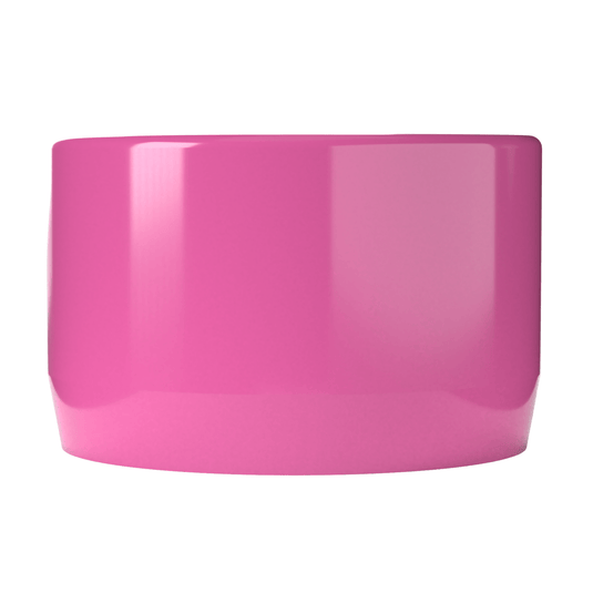 1-1/4 in. External Flat Furniture Grade PVC End Cap - Pink - FORMUFIT