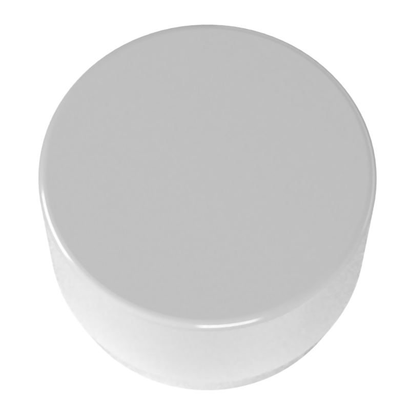 Load image into Gallery viewer, 1-1/4 in. External Flat Furniture Grade PVC End Cap - White - FORMUFIT

