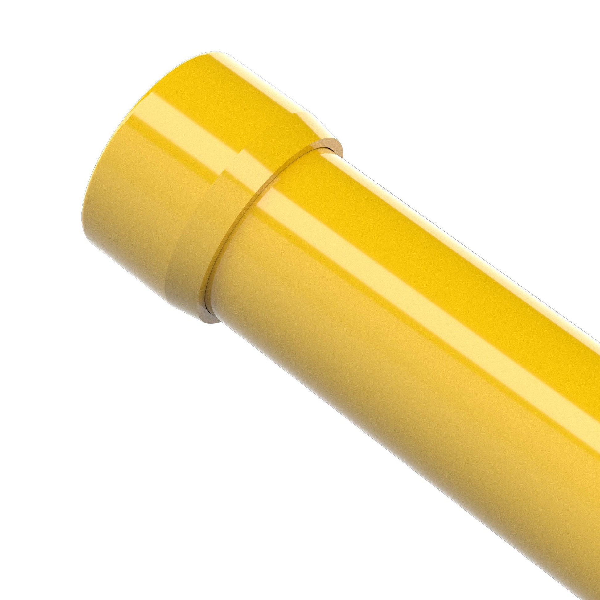 1-1/4 in. External Flat Furniture Grade PVC End Cap - Yellow - FORMUFIT