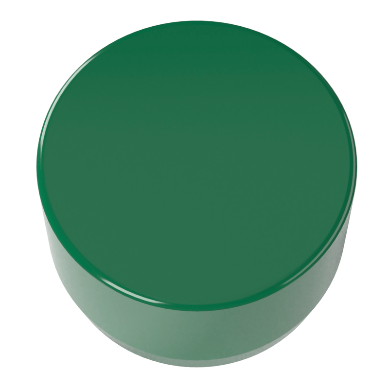 Load image into Gallery viewer, 1 in. External Flat Furniture Grade PVC End Cap - Green - FORMUFIT
