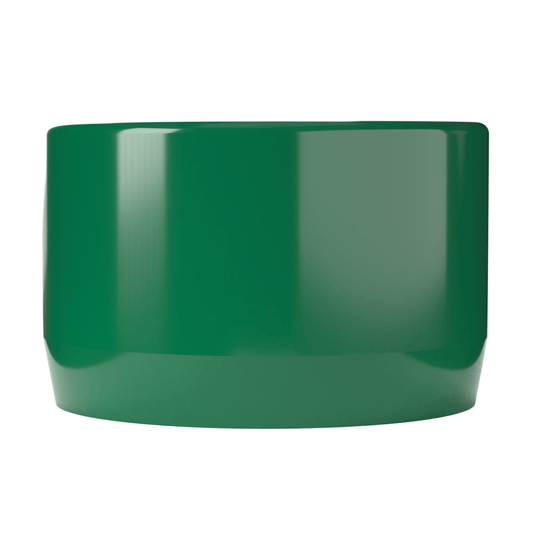 1 in. External Flat Furniture Grade PVC End Cap - Green - FORMUFIT