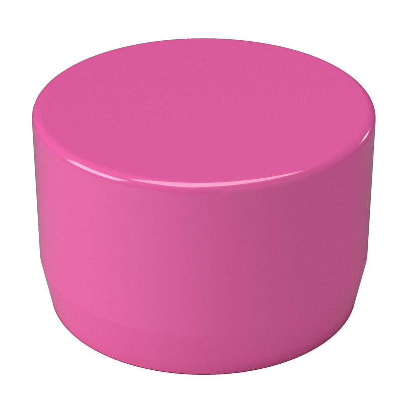 Load image into Gallery viewer, 1 in. External Flat Furniture Grade PVC End Cap - Pink - FORMUFIT
