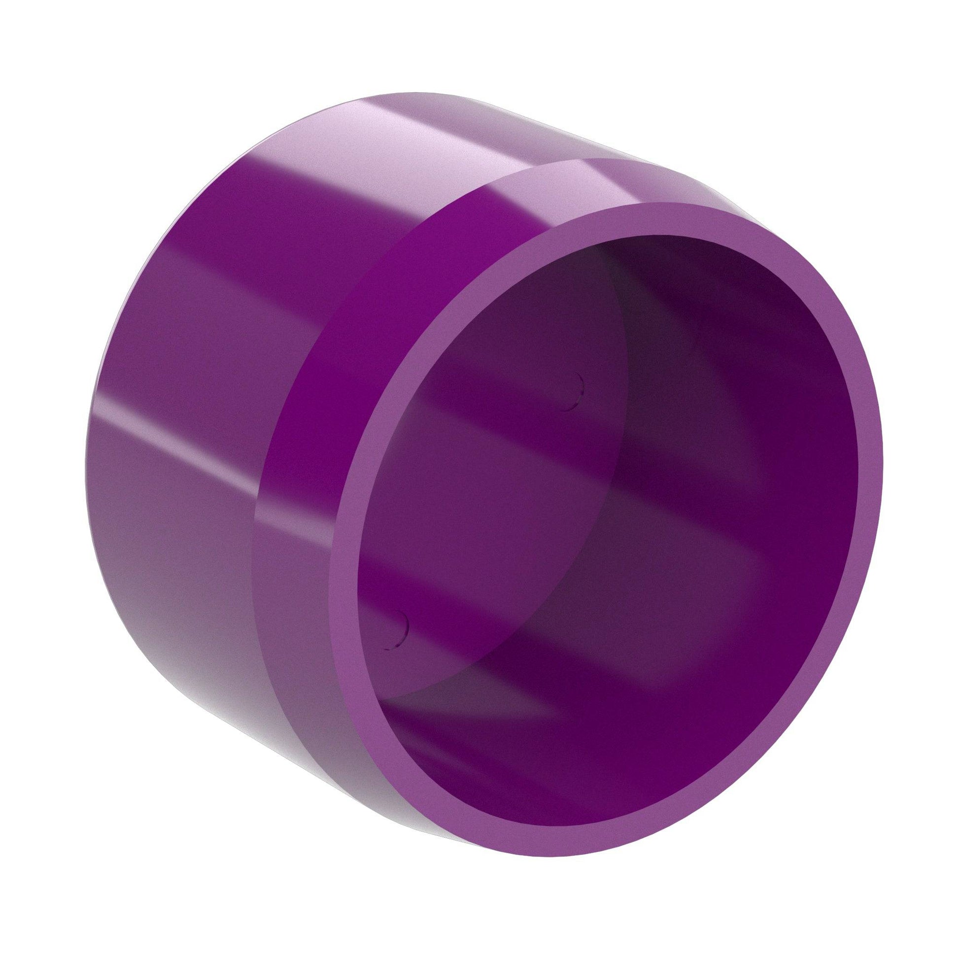 1 in. External Flat Furniture Grade PVC End Cap - Purple - FORMUFIT