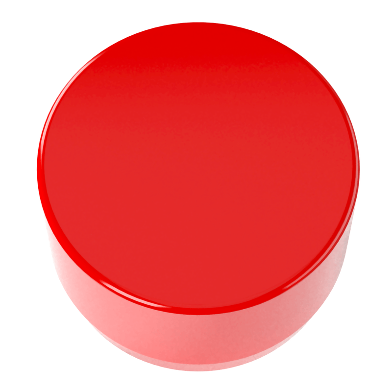 Load image into Gallery viewer, 1 in. External Flat Furniture Grade PVC End Cap - Red - FORMUFIT
