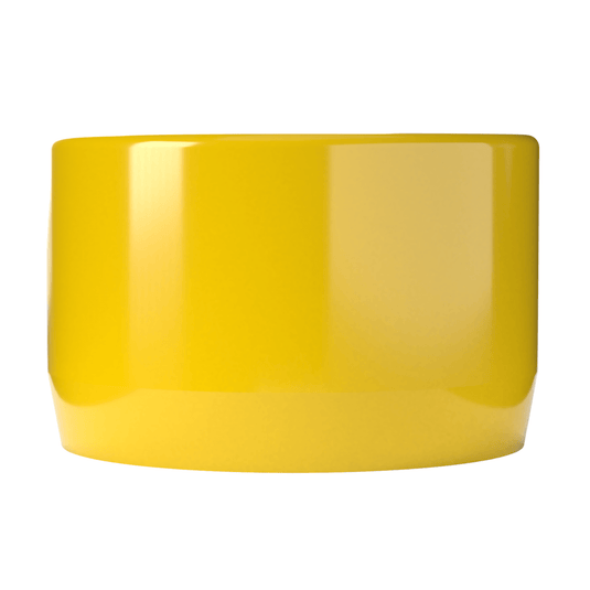 1 in. External Flat Furniture Grade PVC End Cap - Yellow - FORMUFIT