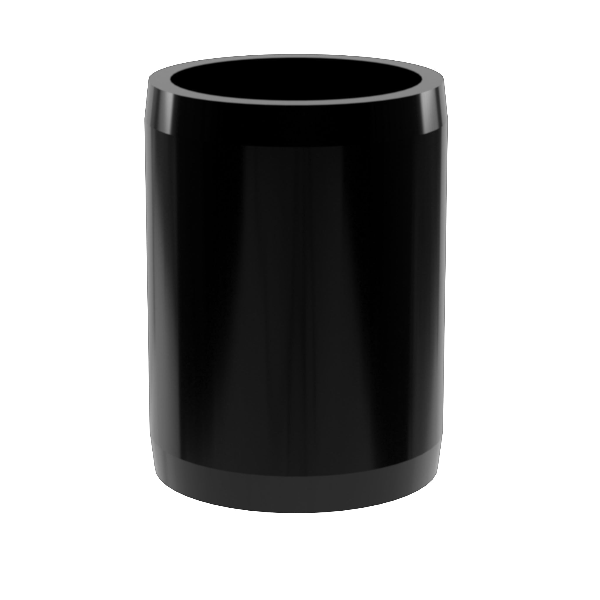 1-1/2 in. External Furniture Grade PVC Coupling - Black - FORMUFIT