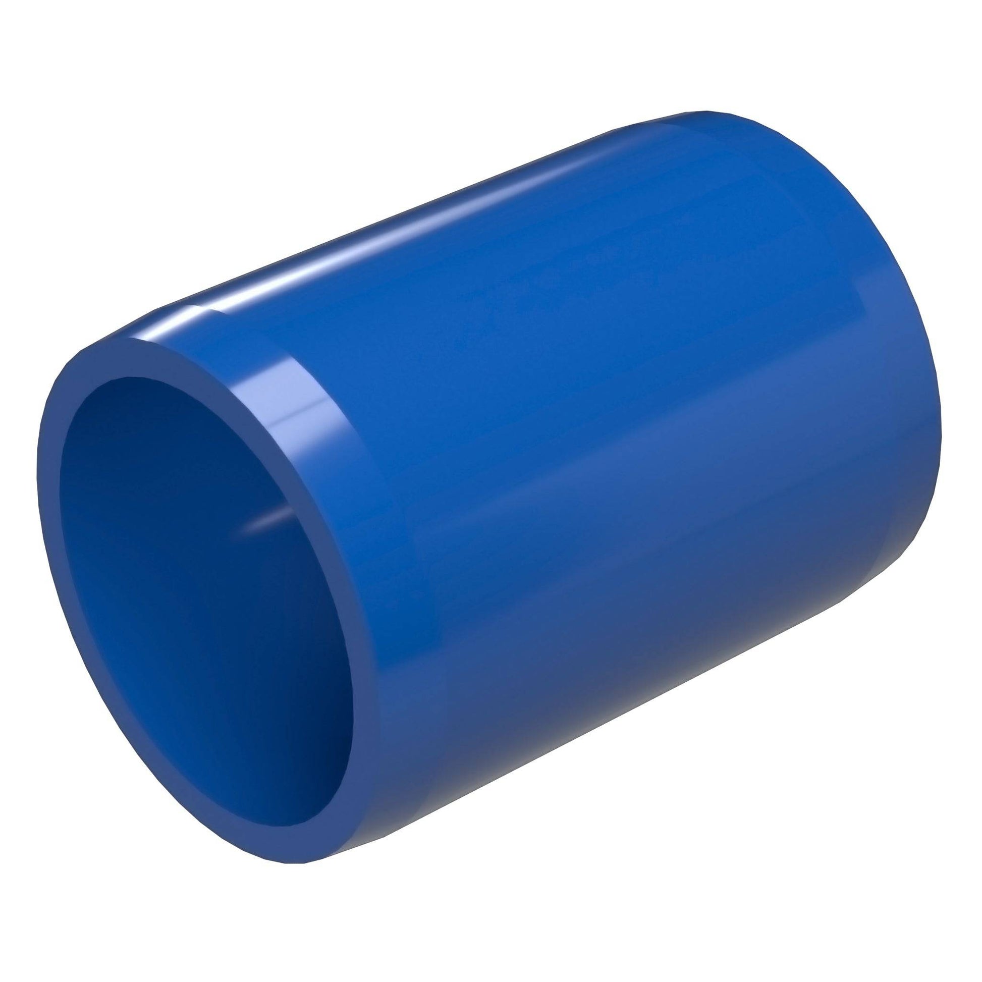 1-1/2 in. External Furniture Grade PVC Coupling - Blue - FORMUFIT