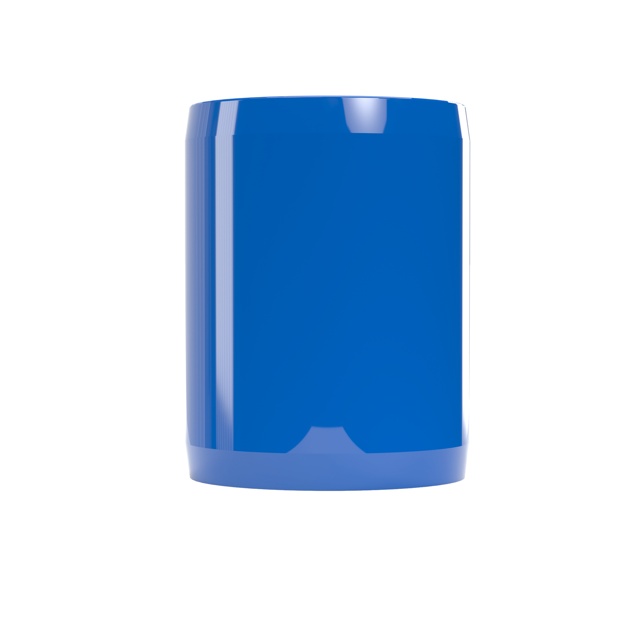 1-1/2 in. External Furniture Grade PVC Coupling - Blue - FORMUFIT