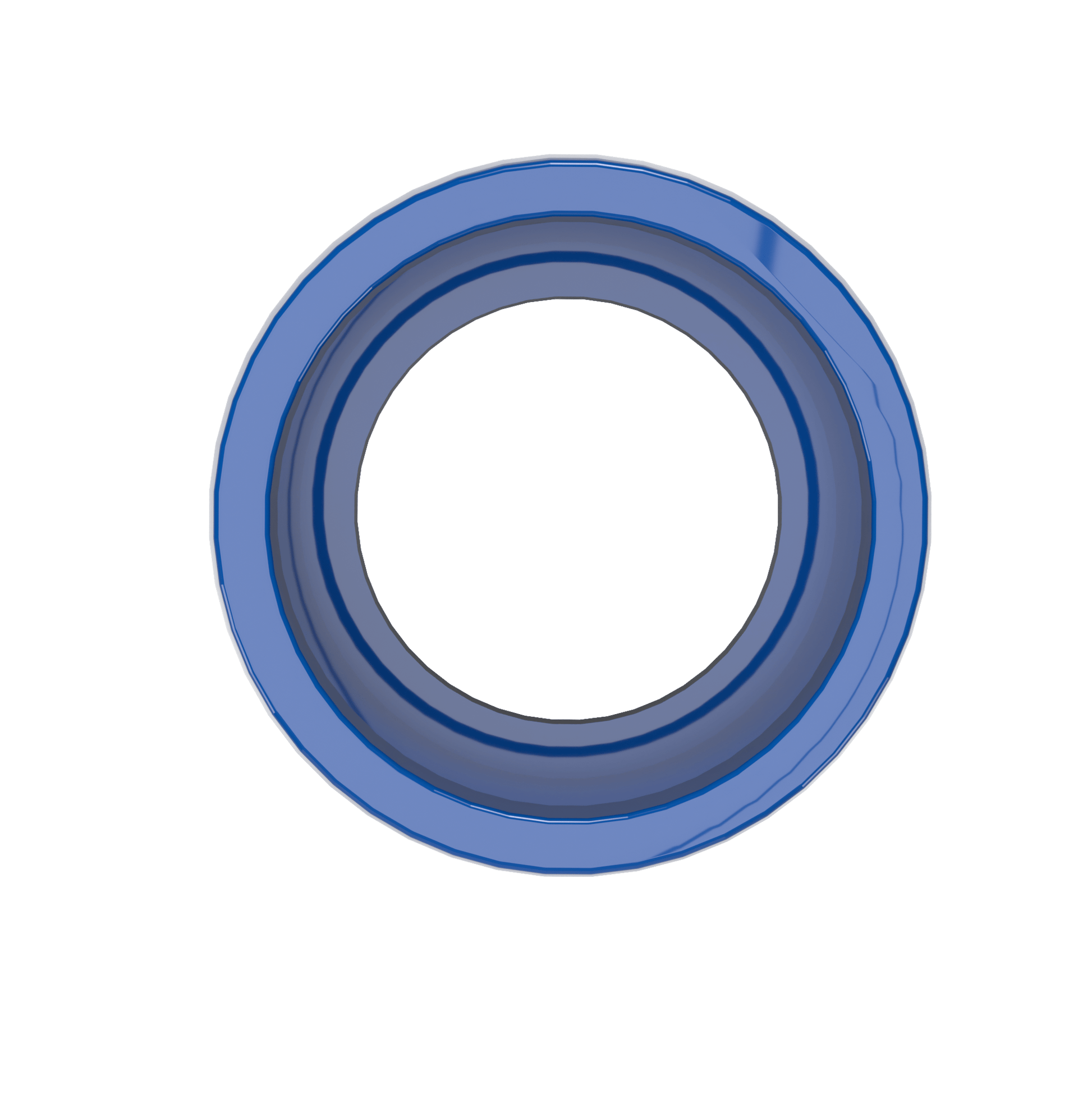 1-1/2 in. External Furniture Grade PVC Coupling - Blue - FORMUFIT