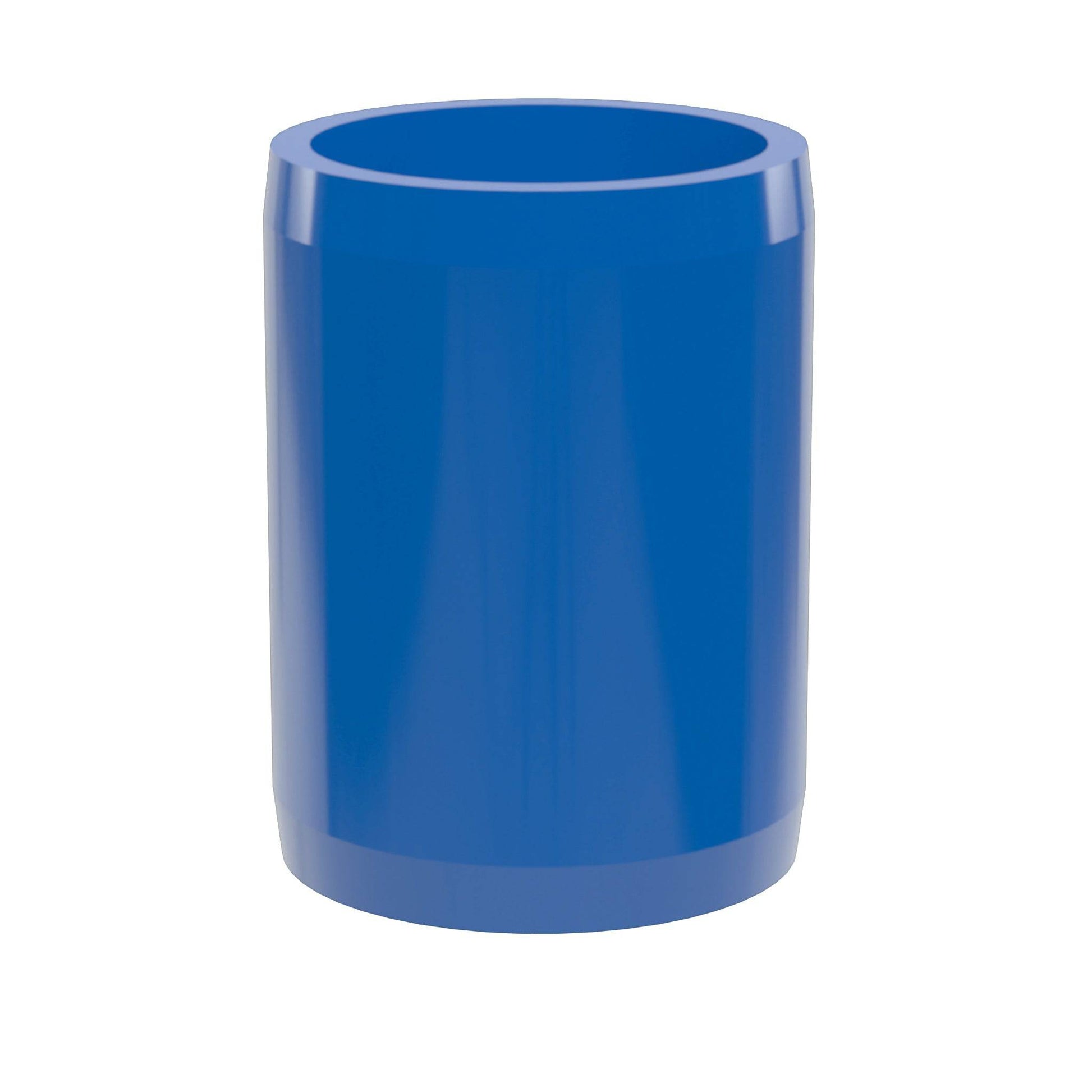 1-1/2 in. External Furniture Grade PVC Coupling - Blue - FORMUFIT