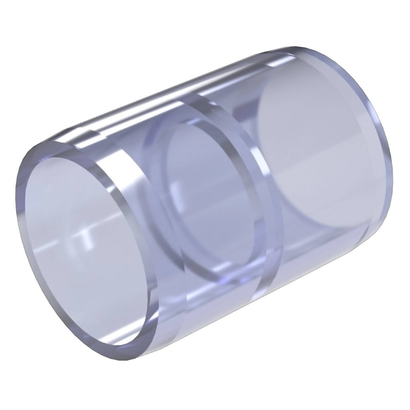 Load image into Gallery viewer, 1-1/2 in. External Furniture Grade PVC Coupling - Clear - FORMUFIT
