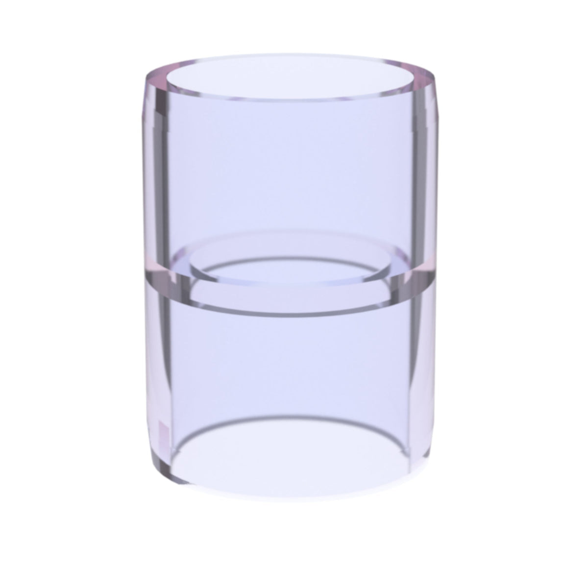 1-1/2 in. External Furniture Grade PVC Coupling - Clear | FORMUFIT