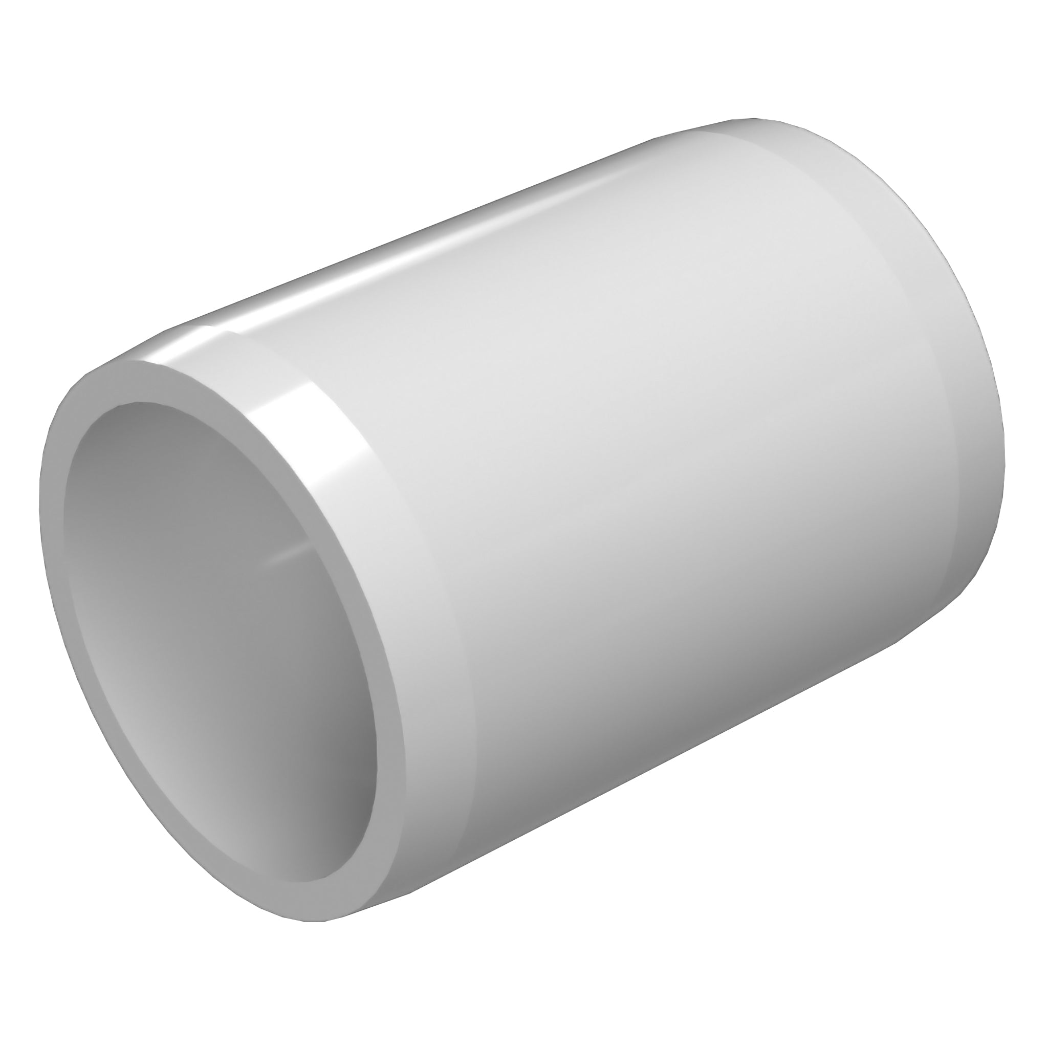 1-1/2 in. External Furniture Grade PVC Coupling - Gray - FORMUFIT